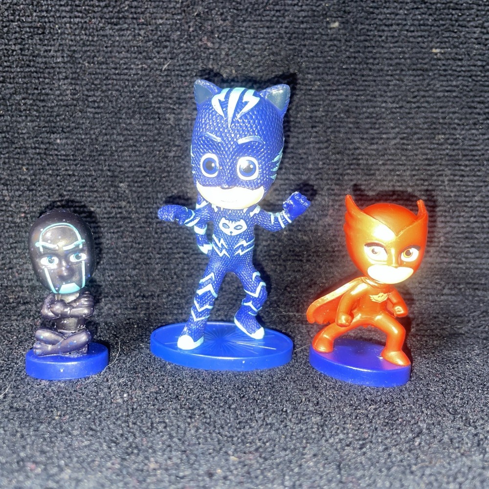 PJ Masks cake topppers - set of 3 - Cat boy, Owlette, Night Ninja